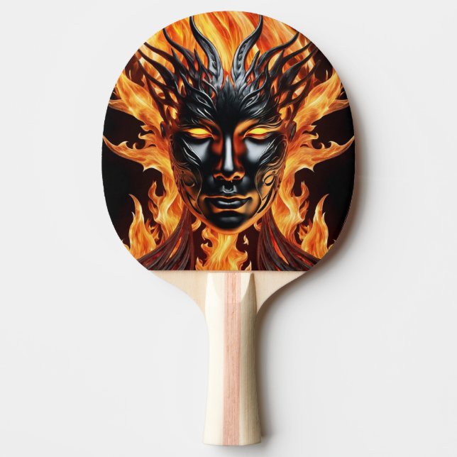 Raquete De Ping Pong Pala de Ping Pong Máscara Ardiente (Frente)