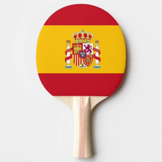 Raquete De Ping Pong pala tenis de mesa bandera española (Frente)