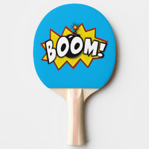 Raquete De Ping Pong Palavras cómicas da ação do super-herói do