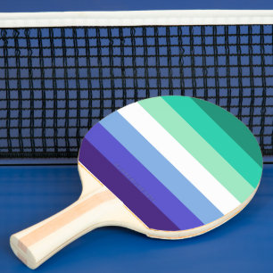 Raquete De Ping Pong Paleta da bandeira de homens gays trans-inclusivos