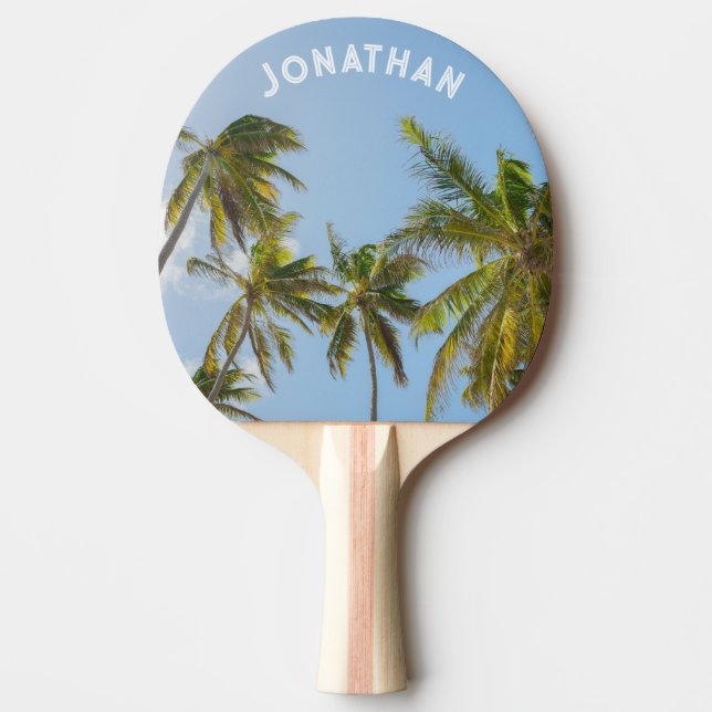 Raquete De Ping Pong Palmeira tropical personalizada (Frente)