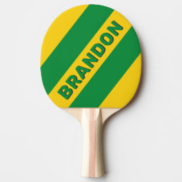 Raquete De Ping Pong Palmeira Tropical Retrô Três Listras Negritas com 