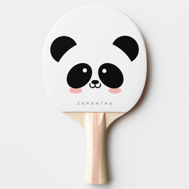 Raquete De Ping Pong Panda Kawaii| Adicione Seu Nome (Frente)