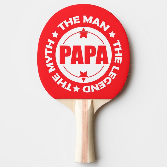 Raquete De Ping Pong Papá. O Homem. O Mito. A Lenda. (Frente)