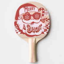 Papai Noel Retro Alegre Natal Rosa Vermelho