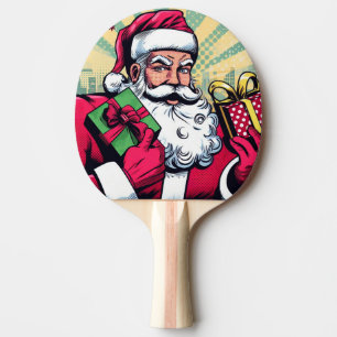 Raquete De Ping Pong Papais noeis de banda desenhada/Natal