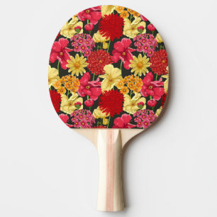 Raquete De Ping Pong Papel de parede floral no estilo da aguarela