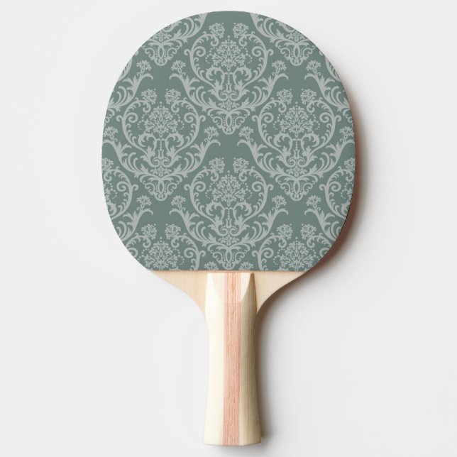 Raquete De Ping Pong Papel de parede floral verde (Frente)