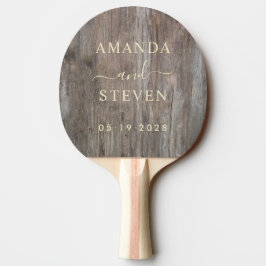 Raquete De Ping Pong Par de Tábuas Usadas Nomeia com Casamento