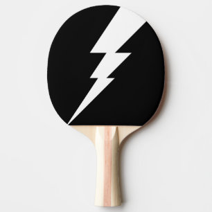 Raquete De Ping Pong Parafuso de relâmpago branco