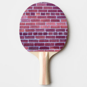 Raquete De Ping Pong Parede de tijolo Avermelhado-Acastanhada