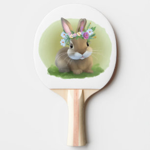 Raquete De Ping Pong Páscoa bonita Bunnypara um humor positivo