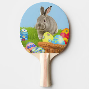 Raquete De Ping Pong Páscoa bonita Bunnypara um humor positivo