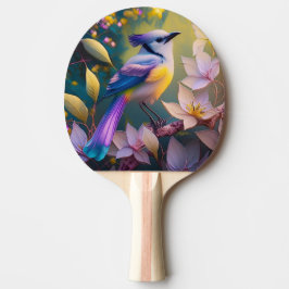 Raquete De Ping Pong Pássaro de Fantasia Amarelo Violet Tufado