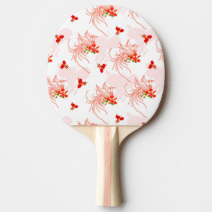 Raquete De Ping Pong Pássaro Phoenix E Flor Phoenix Sem Olho