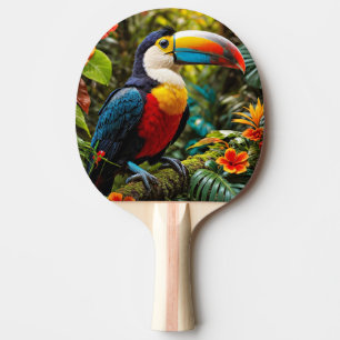 Raquete De Ping Pong Pássaro tucano colorido