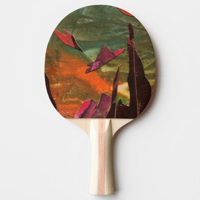 Raquete De Ping Pong "Pássaros Fogo" Ping Pong Paddle (Frente)