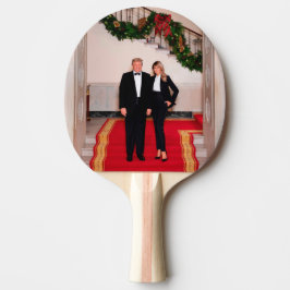 Raquete De Ping Pong Passos de Natal O Presidente Donald Trump & Melani