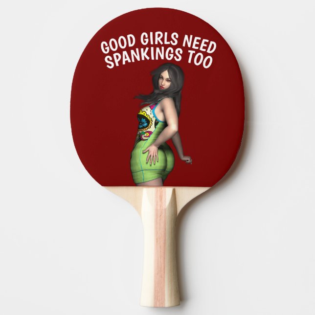 RAQUETE DE PING PONG PASTA-PINHA DA MULHER ENGRAÇADA (Frente)