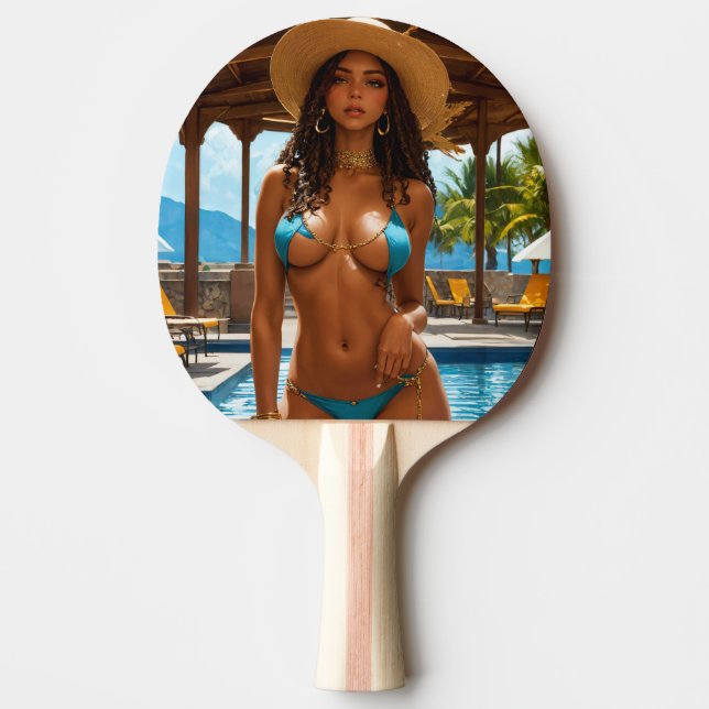 RAQUETE DE PING PONG PASTA-PINHA HOTEIRA DA GAROTA BIKINI (Frente)