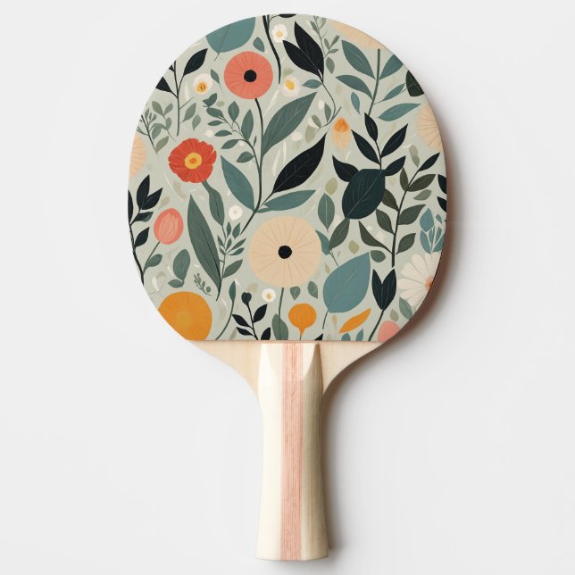 Raquete De Ping Pong Pastel Floral Reverie (Frente)