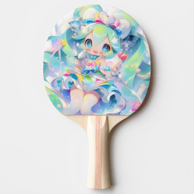 Raquete De Ping Pong Pastel Magical Idol Girl Chibi (Frente)
