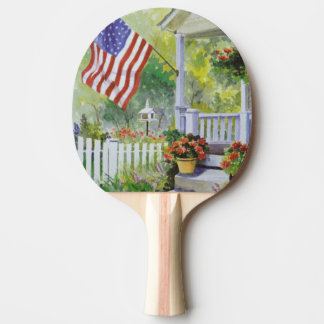 Raquete De Ping Pong Pátio de entrada coberto colonial de bandeira