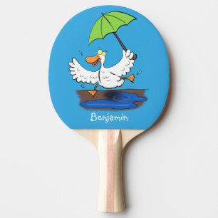Raquete De Ping Pong Pato engraçado com desenho animado de dança de gua