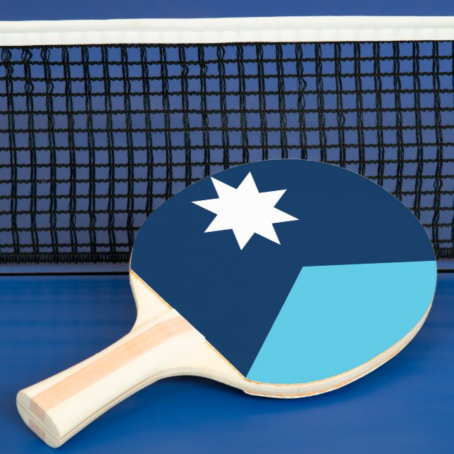 Raquete De Ping Pong Patriotic, ping pong paddle with Flag of Minnesota (Insitu)