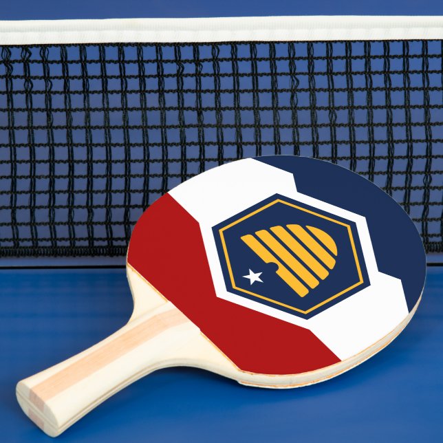 Raquete De Ping Pong Patriotic, ping pong paddle with Flag of Utah, USA (Insitu)