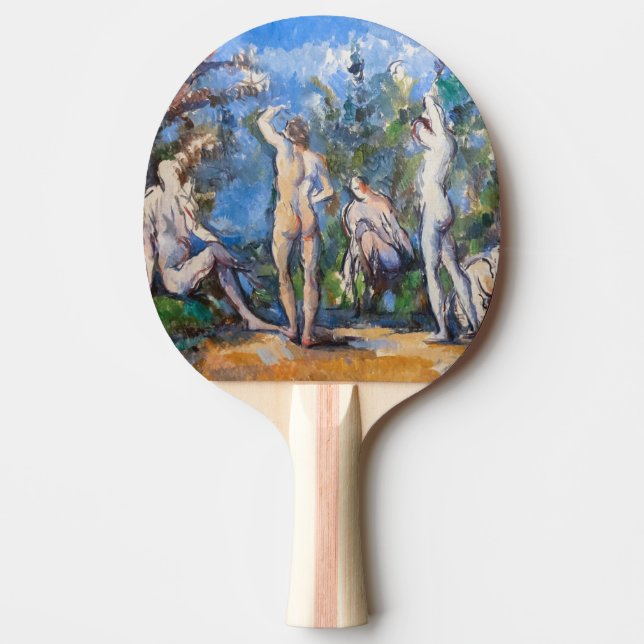 Raquete De Ping Pong Paul Cezanne - Cinco Banhistas (Frente)