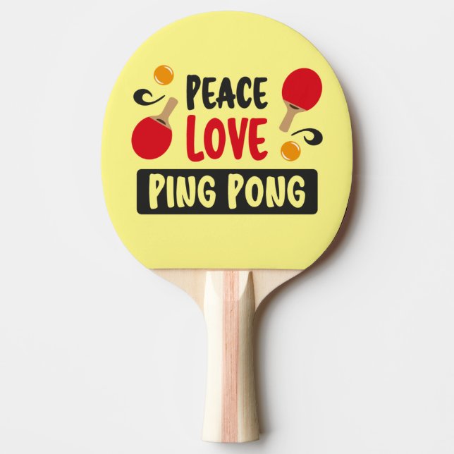 Raquete De Ping Pong Paz e Amor (Frente)