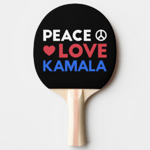 Raquete De Ping Pong Peace Love Kamala I - Kamala Harris Para President
