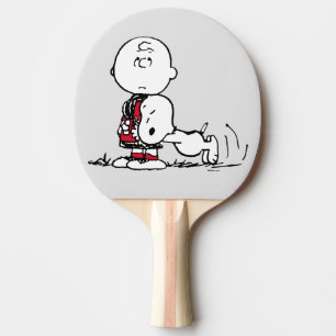 Raquete De Ping Pong PEANUTS Padrão vermelho e preto