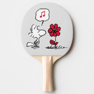 Raquete De Ping Pong PEANUTS Padrão vermelho e preto