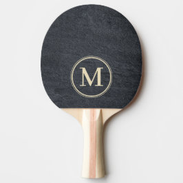 Raquete De Ping Pong Pedra de Granito Escuro Monograma