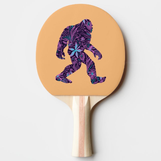 RAQUETE DE PING PONG PEGRADA FLORAL    (Verso)