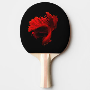 Raquete De Ping Pong Peixe Combatente Tailandês Rubi Vermelho