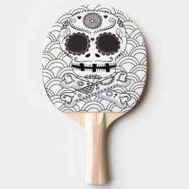 Raquete De Ping Pong Pele de Açúcar n Crossbones Preto e Branco