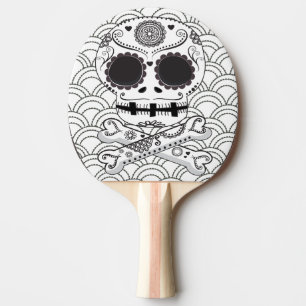Raquete De Ping Pong Pele de Açúcar n Crossbones Preto e Branco