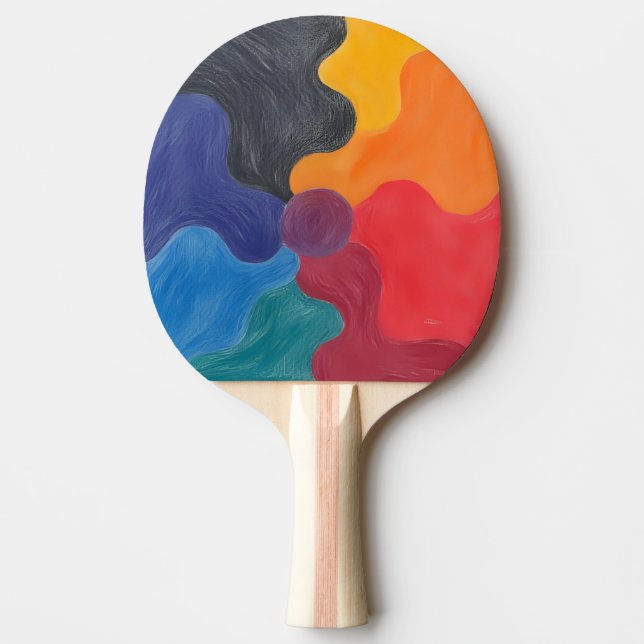 Raquete De Ping Pong Pensamentos Artísticos (Frente)