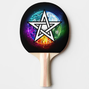 Raquete De Ping Pong Pentagrama do Wiccan
