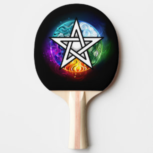 Raquete De Ping Pong Pentagrama do Wiccan