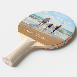 Raquete De Ping Pong Pentes de Pino de Foto e Texto Personalizados - F