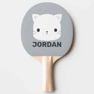 Raquete De Ping Pong Pequeno Gato Bonito com Nome Personalizado