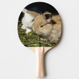 Raquete De Ping Pong Pequenos coelhos fofos bonitos