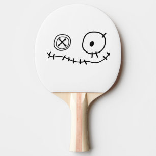 Raquete De Ping Pong personagem de desenho animado de monstro engraçad
