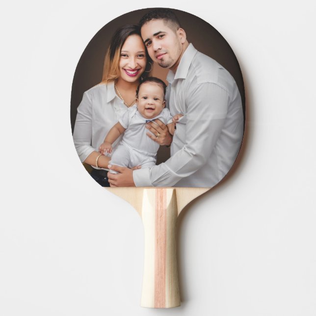 Raquete De Ping Pong Personalizada Foto da Família Personalizada (Frente)