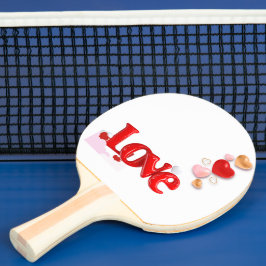 Raquete de Ping Pong Personalizada Love & Hearts