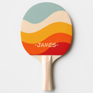 Raquete de Ping Pong Personalizada Onda do Pôr do